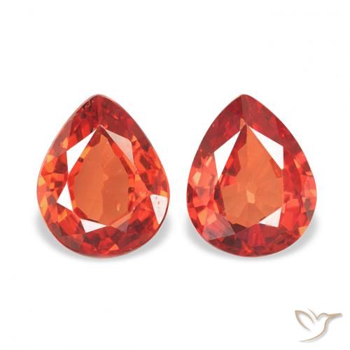 0.67ctw Natural Rojo intenso Zafiro, En forma de pera, VS