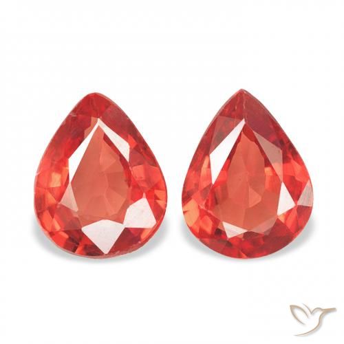 0.81ctw Natural Rojo carmesí claro Zafiro, En forma de pera, VVS-VS