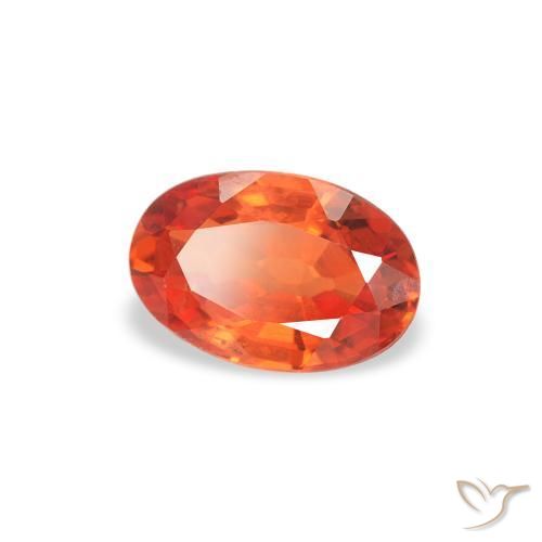 Zafiro Rojo carmesí claro natural de 0.61 ct, Ovalada, VS
