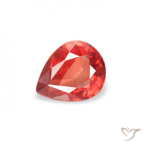 0.41ct Natural Rojo intenso Zafiro, En forma de pera, VS