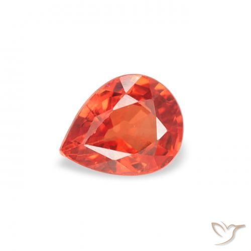 0.46ct Natural Rojo intenso Zafiro, En forma de pera, VS