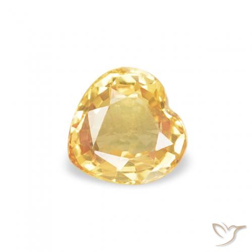 0.43ct Natural Oro Zafiro, Corazón, VVS