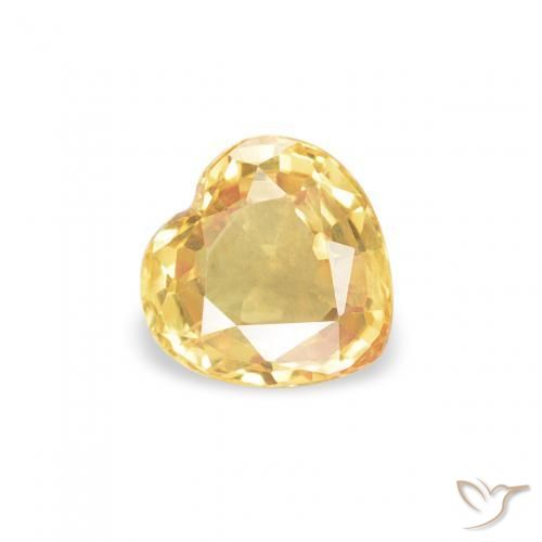 Zafiro Oro natural de 0.43 ct, Corazón, VVS