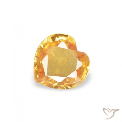 0.35ct Natural Medium Dark-Golden Zafiro, Corazón, VVS