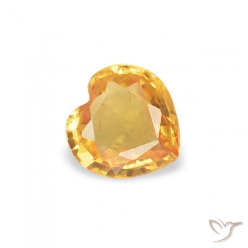 Zafiro Medium Dark-Golden natural de 0.35 ct, Corazón, VVS