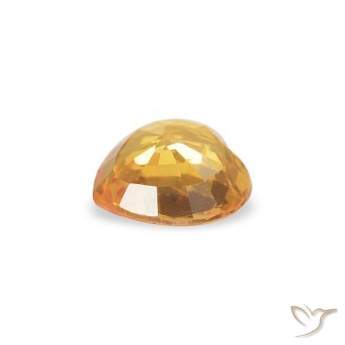 Zafiro Medium Dark-Golden natural de 0.35 ct, Corazón, VVS