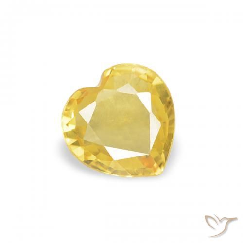Zafiro Amarillo toscana natural de 0.30 ct, Corazón, VVS