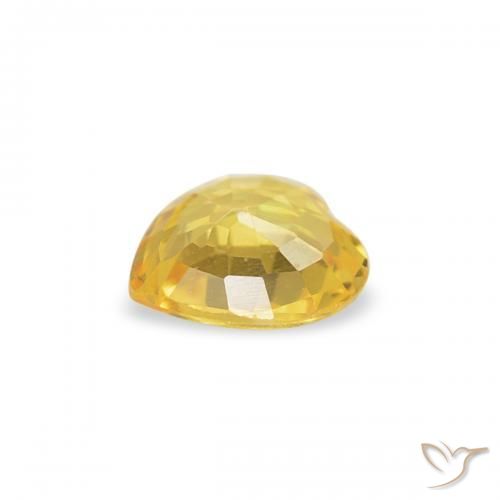 Zafiro Amarillo toscana natural de 0.30 ct, Corazón, VVS