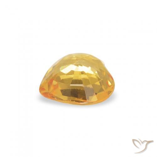 Zafiro Dorado natural de 0.35 ct, Corazón, VVS