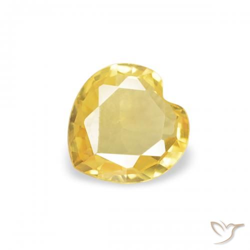 0.31ct Natural Naranja dorado Zafiro, Corazón, VVS