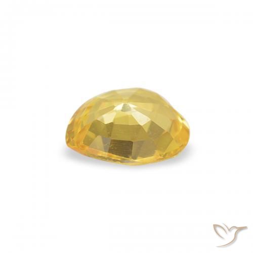 Zafiro Naranja dorado natural de 0.31 ct, Corazón, VVS