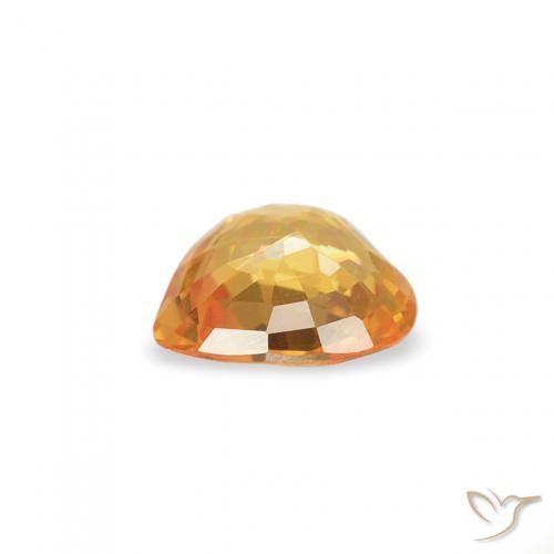 Zafiro Naranja miel natural de 0.31 ct, Corazón, VVS