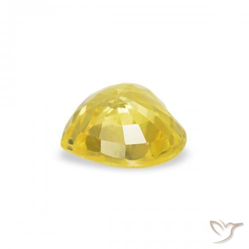 Zafiro Medium Light-Yellow natural de 0.39 ct, Corazón, VS