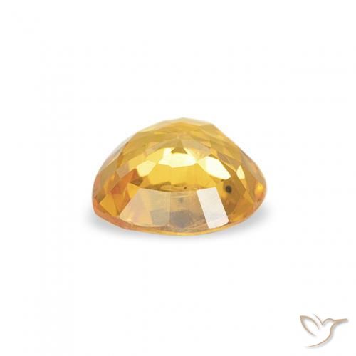 Zafiro Dorado claro natural de 0.44 ct, Corazón, VS