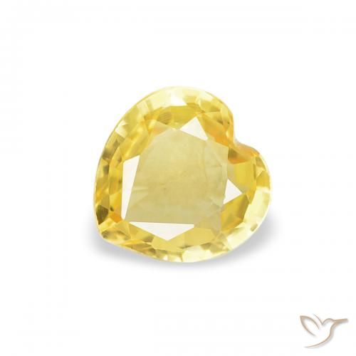 0.35ct Natural Amarillo toscana Zafiro, Corazón, VS