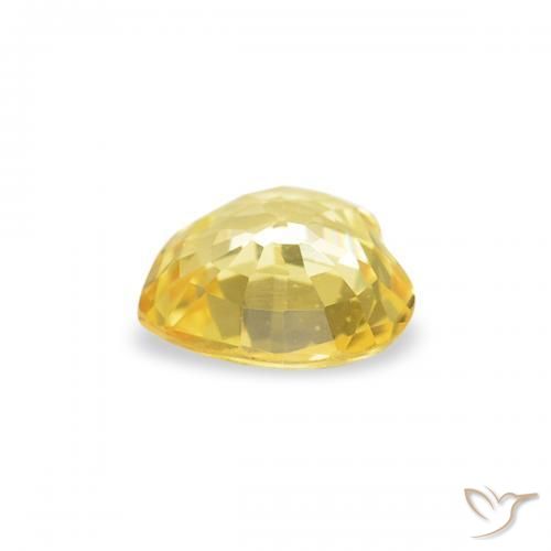 Zafiro Amarillo toscana natural de 0.35 ct, Corazón, VS