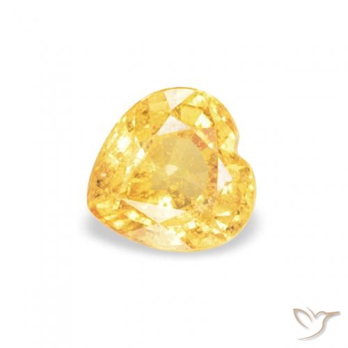 0.47ct Natural Dorado medio Zafiro, Corazón, VS-SI