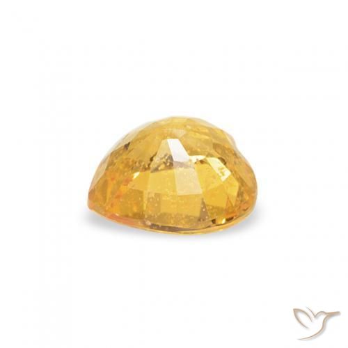 Zafiro Dorado medio natural de 0.47 ct, Corazón, VS-SI