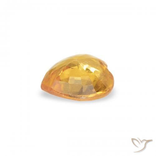 Zafiro Naranja medio natural de 0.29 ct, Corazón, VS