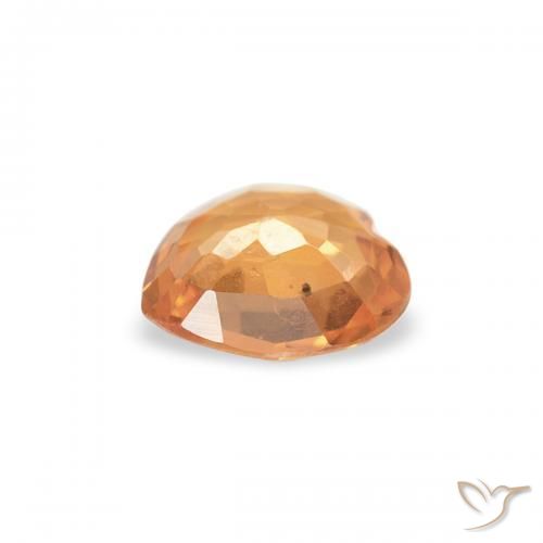 Zafiro Naranja medio natural de 0.33 ct, Corazón, VS
