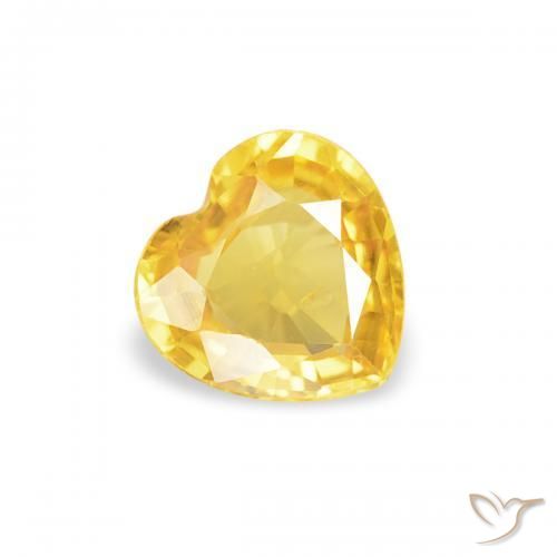 0.34ct Natural Amarillo toscana Zafiro, Corazón, VS