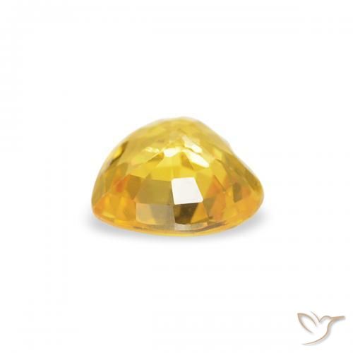 Zafiro Amarillo toscana natural de 0.34 ct, Corazón, VS
