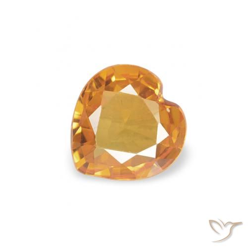 0.32ct Natural Oro Zafiro, Corazón, VVS-VS