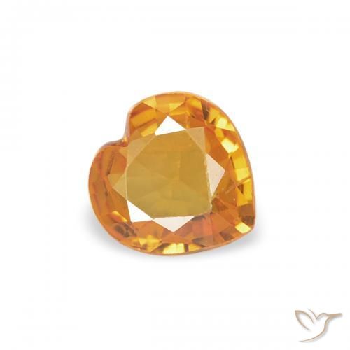 Zafiro Oro natural de 0.32 ct, Corazón, VVS-VS