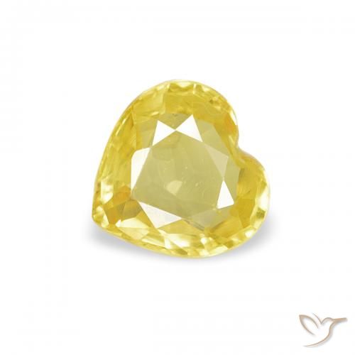 0.38ct Natural Amarillo Zafiro, Corazón, VVS-VS
