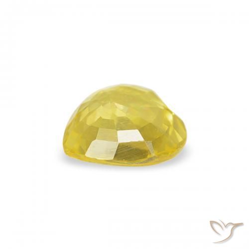 Zafiro Amarillo natural de 0.38 ct, Corazón, VVS-VS