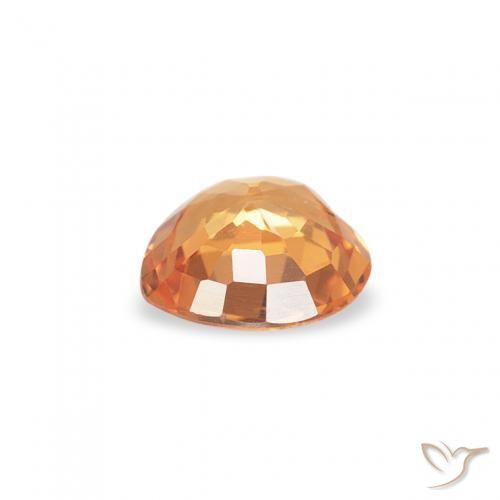 Zafiro Naranja claro natural de 0.33 ct, Corazón, VS