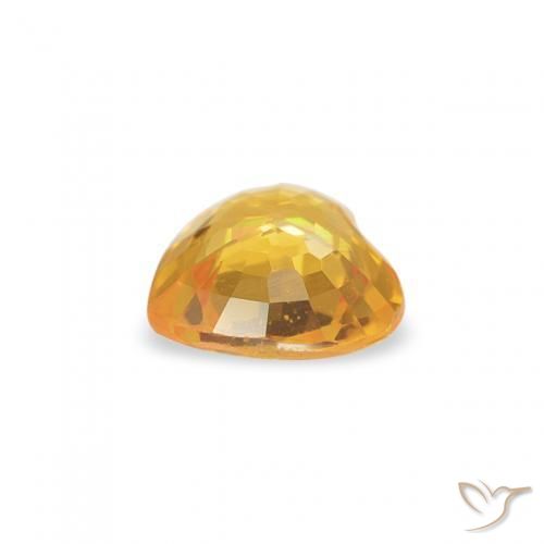 Zafiro Dorado medio natural de 0.37 ct, Corazón, VS