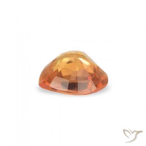 Zafiro Naranja claro natural de 0.37 ct, Corazón, VS