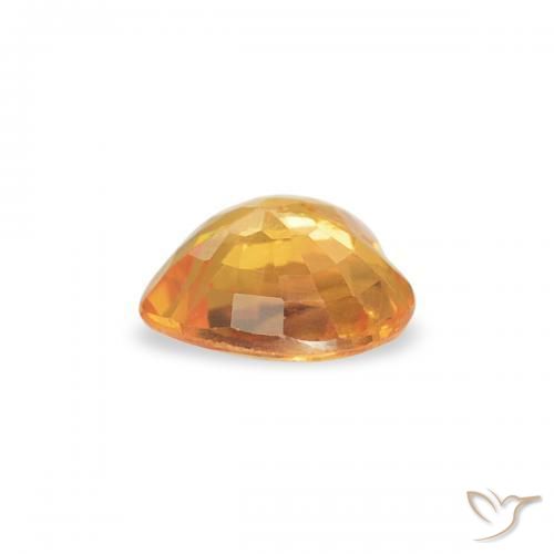 Zafiro Naranja medio natural de 0.38 ct, Corazón, VS