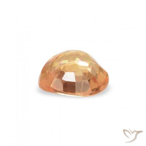 Zafiro Naranja intenso natural de 0.39 ct, Corazón, VS