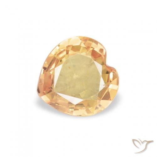 0.49ct Natural Dorado Zafiro, Corazón, VS