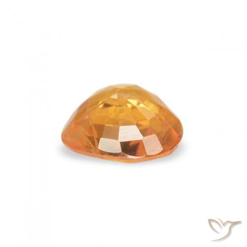 Zafiro Naranja medio natural de 0.42 ct, Corazón, VS