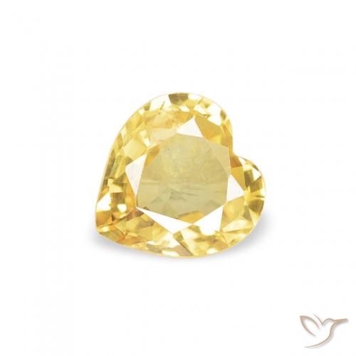 0.37ct Natural Naranja dorado Zafiro, Corazón, VS, Photo A