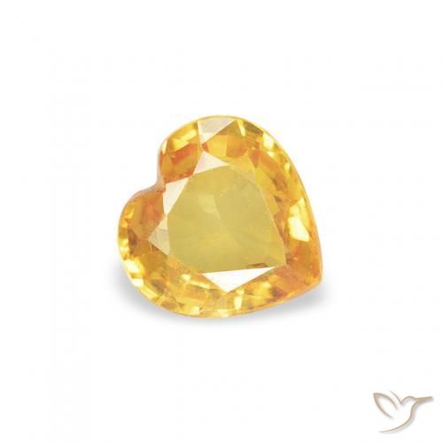 0.38ct Natural Dorado Zafiro, Corazón, VS