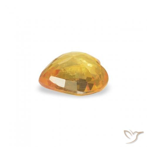 Zafiro Dorado natural de 0.38 ct, Corazón, VS