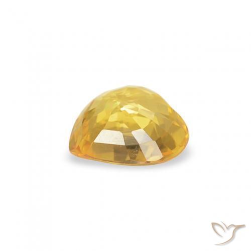 Zafiro Dorado natural de 0.38 ct, Corazón, VS