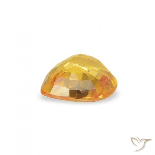 Zafiro Dorado natural de 0.37 ct, Corazón, VS