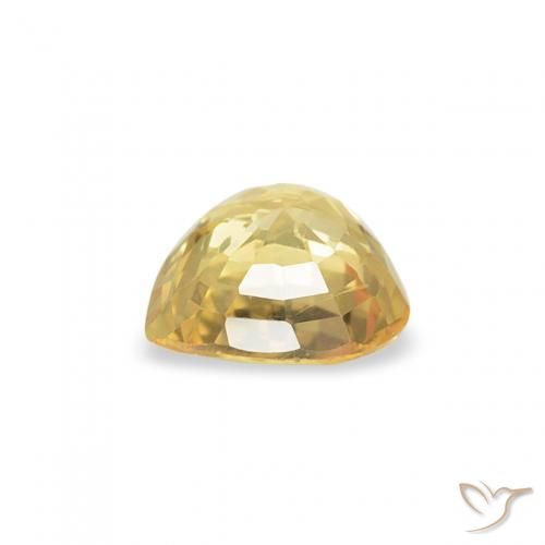 Zafiro Dorado medio natural de 0.43 ct, Corazón, VS