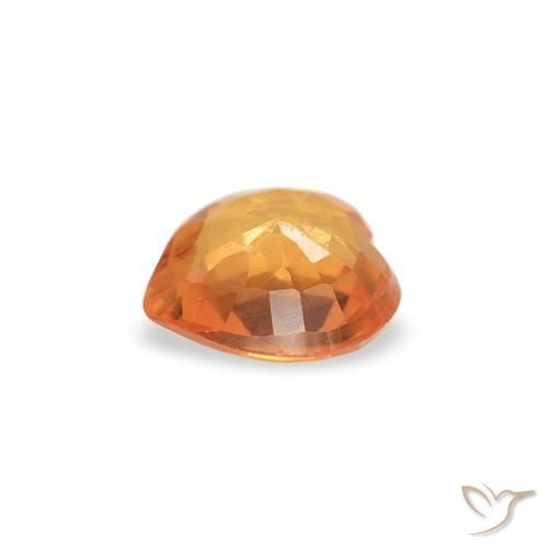 Zafiro Naranja medio natural de 0.34 ct, Corazón, VS