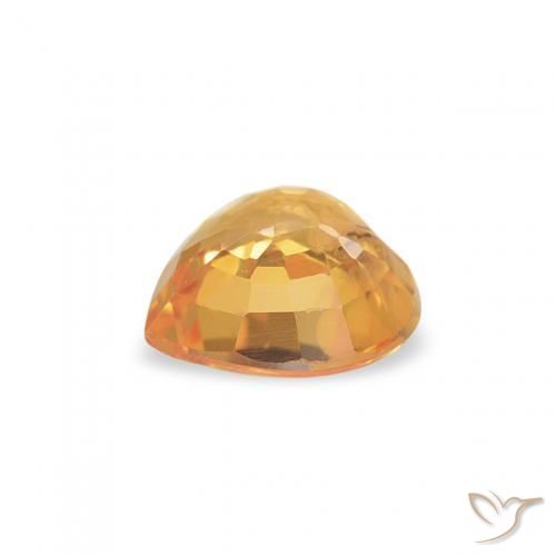 Zafiro Naranja medio natural de 0.47 ct, Corazón, VS