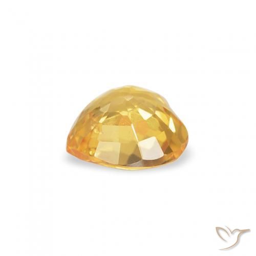 Zafiro Dorado natural de 0.41 ct, Corazón, VS