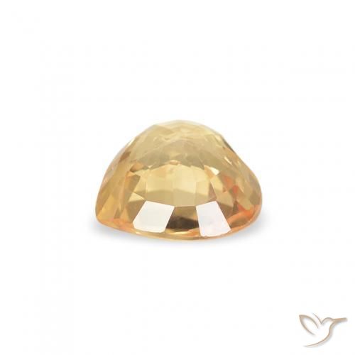 Zafiro Dorado natural de 0.37 ct, Corazón, VS