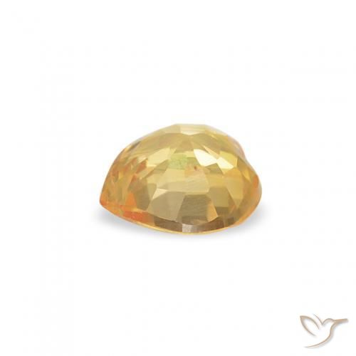 Zafiro Dorado claro natural de 0.35 ct, Corazón, VS
