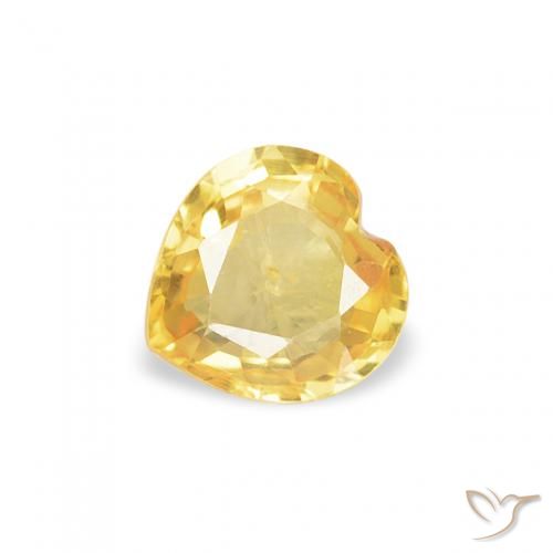 0.40ct Natural Dorado Zafiro, Corazón, VS