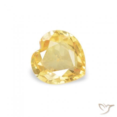 Zafiro Dorado natural de 0.40 ct, Corazón, VS